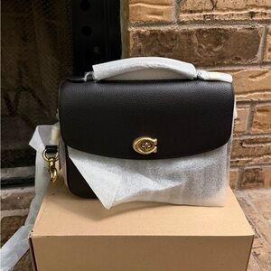 Coach Cassie NWT Black Crossbody Bag with Gold Accent